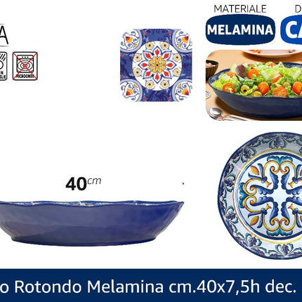PIATTO ROTONDO MELAMINA CM.40X7,5h CAPRI Arca
