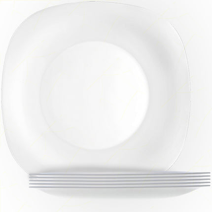 Piatto Piano Parma Ø27Cm, Bianco, Set 6Pz, Vetro Opale Temperato, Resistente A Urti E Alte Temperature, Adatto A Microonde, Per Secondi E Antipasti Bormioli Rocco