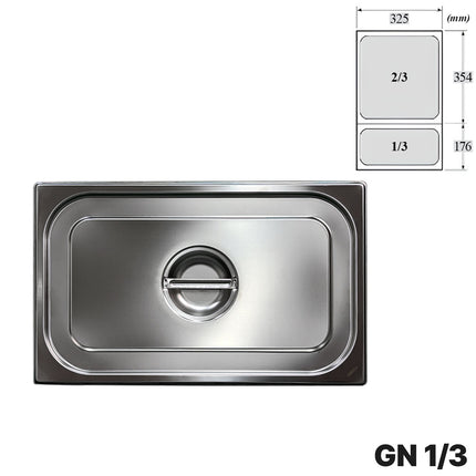 Comas Coperchio Gastronorm Gn Professionale – Vari Formati Per Cucina – Acciaio Inox Standard Gn 1/1 A 1/9 Horeca GN 1 3 Comas
