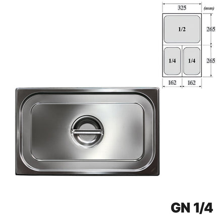 Comas Coperchio Gastronorm Gn Professionale – Vari Formati Per Cucina – Acciaio Inox Standard Gn 1/1 A 1/9 Horeca GN 1 4 Comas