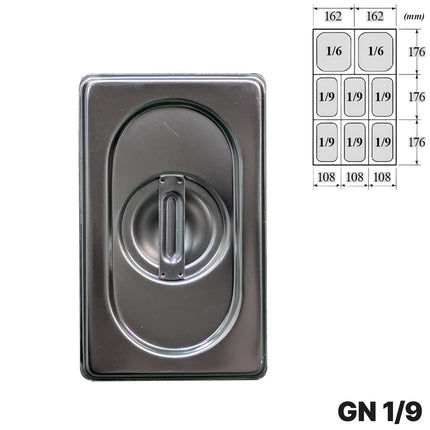 Comas Coperchio Gastronorm Gn Professionale – Vari Formati Per Cucina – Acciaio Inox Standard Gn 1/1 A 1/9 Horeca GN 1 9 Comas