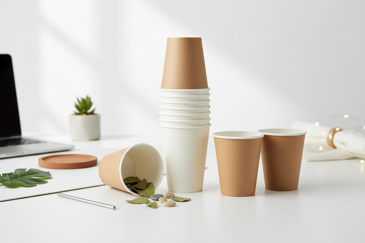 Bicchieri di carta BIO 180 ml (6 oz): la scelta pratica e sostenibile per casa, ufficio ed eventi