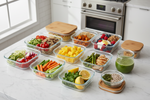 Contenitori in Vetro per Alimenti: Set 9 Contenitori Ermetici per Meal Prep e Conservazione