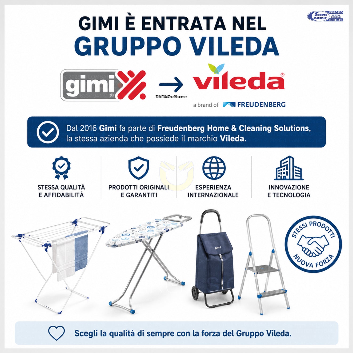 Gimi e Vileda fanno parte dello stesso gruppo Freudenberg