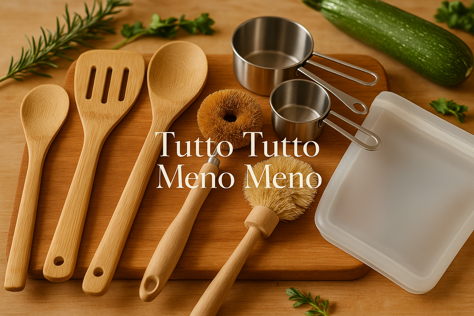 Utensili da cucina con materiali ecologici? Scegli Tutto Tutto Meno Meno!