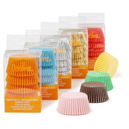 Pirottini Confezione 75 Pezzi Cm.5X3,2H Rossi Cupcake Mini-Torta Pasticcini Decora Muffin Dolcetti