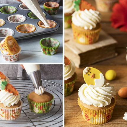 Pirottini Confezione 36 Pezzi Cm.5X3,2H Pasqua Cupcake Mini-Torta Pasticcini Decora Muffin Dolcetti