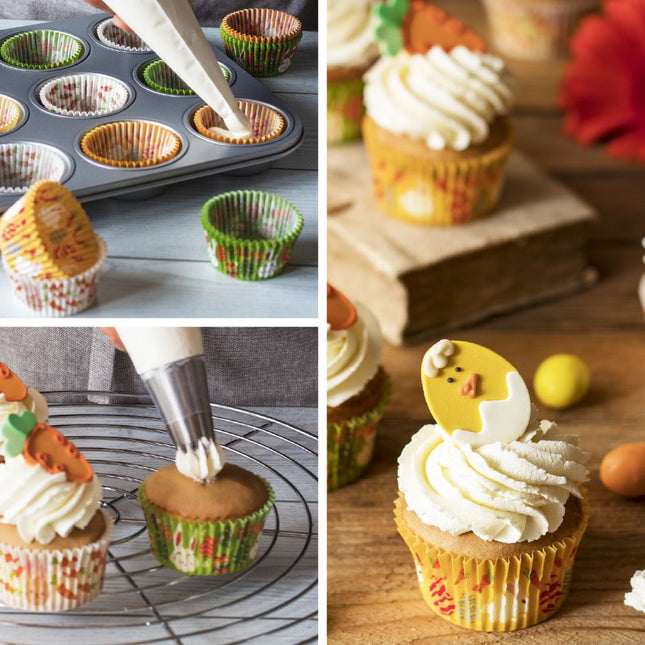 Pirottini Confezione 36 Pezzi Cm.5X3,2H Pasqua Cupcake Mini-Torta Pasticcini Decora Muffin Dolcetti
