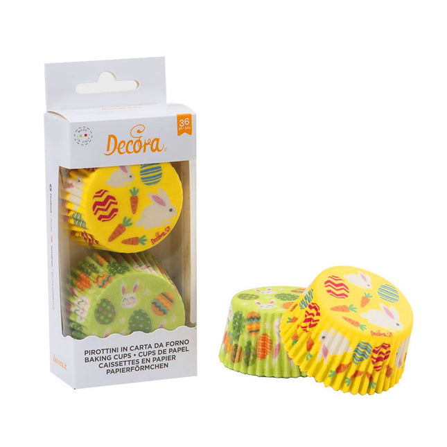 Pirottini Confezione 36 Pezzi Cm.5X3,2H Pasqua Cupcake Mini-Torta Pasticcini Decora Muffin Dolcetti
