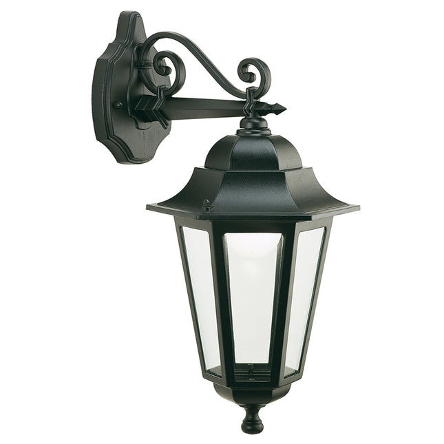 Lanterna Applique Retrò Verso Il Basso Lampada Vintage Da Parete 60W Nero E27
