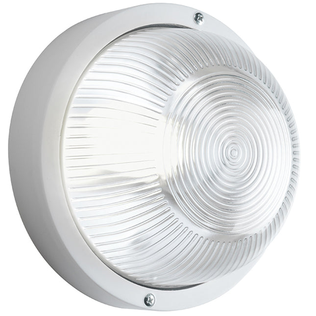 Plafoniera Applique Lampada Luce Rotondo Per Muro Parete Soffitto E27 Bianca 40W