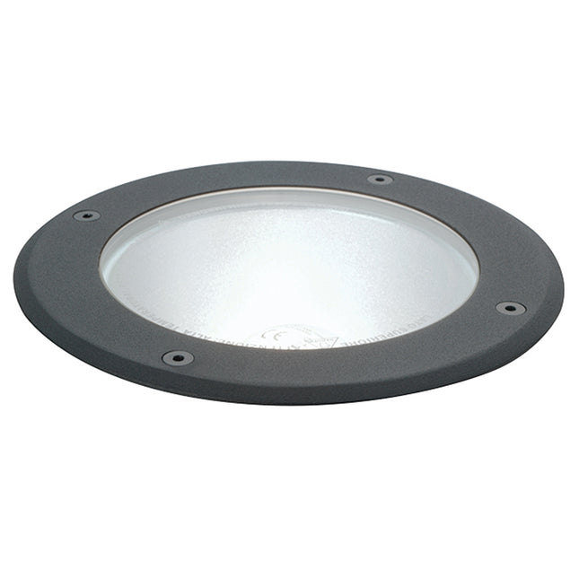 Faretto Da Terra Faro Pavimento Calpestabile Ip65 E27 Nero 40 W Ø18,5 Cm