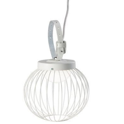 Sovil Lampada Sospensione e Applique 20W Led 4000K Lanterna Da Parete 'Cage' Sospensione Bianco Sovil