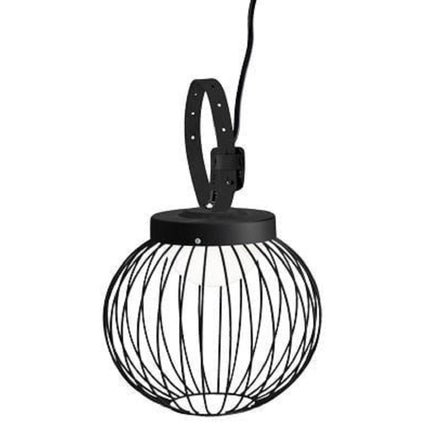 Sovil Lampada Sospensione e Applique 20W Led 4000K Lanterna Da Parete 'Cage' Sospensione Nero Sovil