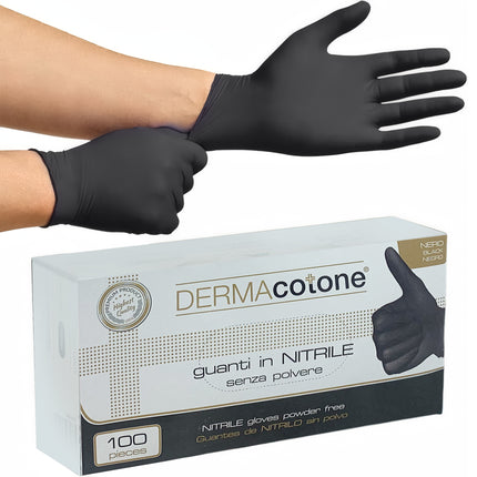 Guanti in Nitrile Neri Premium Senza Polvere - Monouso, Latex Free (100/300/600pz) D&D Casalinghi