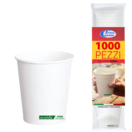 Bicchieri di Carta Monouso Termici per Bevande Calde e Fredde 300 ml 1000 pz I CasaAmici