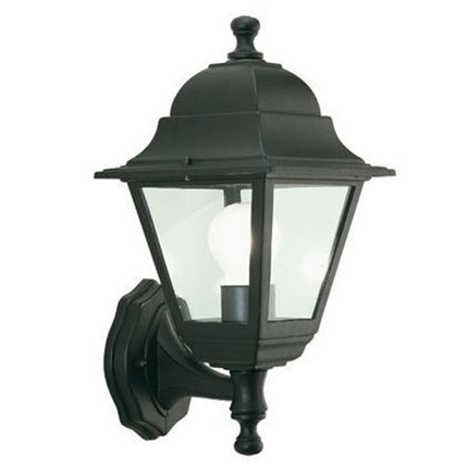 Lanterna Applique Da Parete In Alluminio Pressofuso Lampada Vintage Retrò Dimensioni Compact Nero Sovil