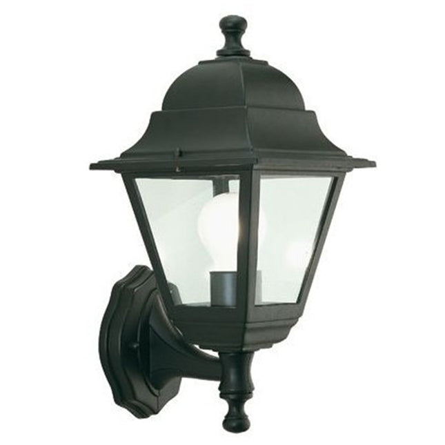 Lanterna Applique Da Parete In Alluminio Pressofuso Lampada Vintage Retrò Dimensioni Compact Nero Sovil