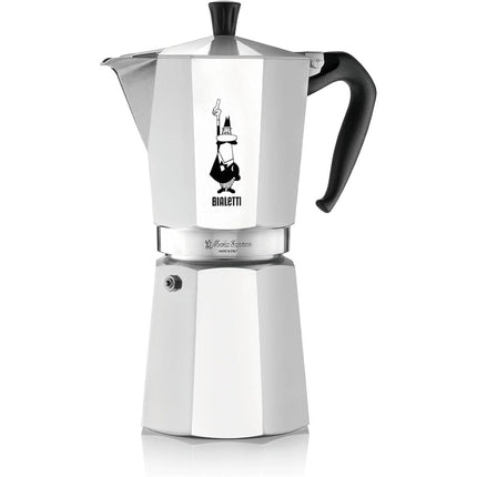 Bialetti Moka Express - Caffettiera Originale In Alluminio, Made In Italy Dal 1933 | Espresso Tradizionale | Da 1/2 Tazza A 12 Tazze