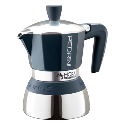 Caffettiera My Moka per Induzione con Fascia Silicone Tortor Caffè, Vari Misure Disponibili
