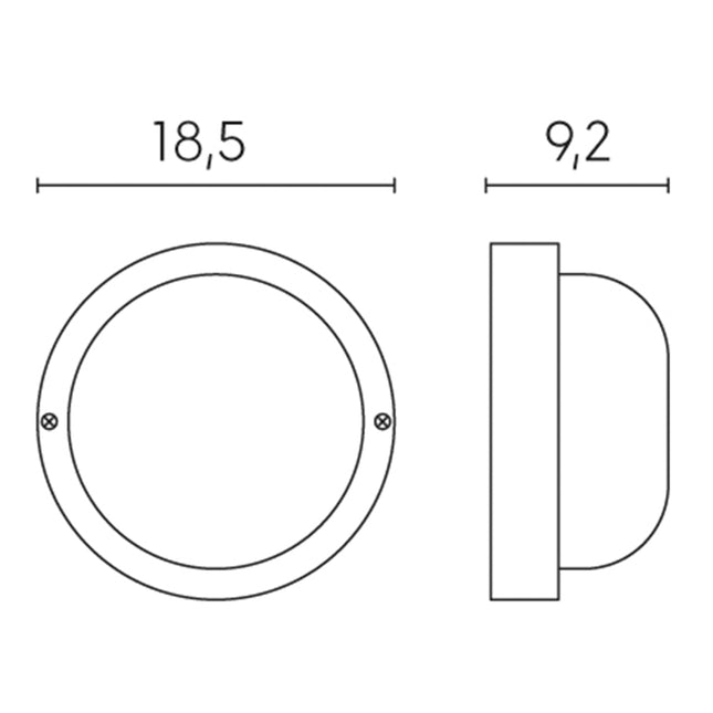 Plafoniera Applique Lampada Luce Rotondo Per Muro Parete Soffitto E27 Bianca 40W