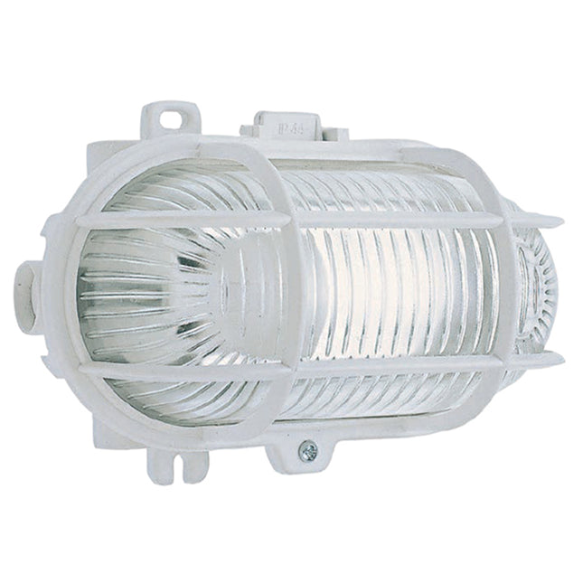 Plafoniera Applique Lampada Luce Ovale Alone Per Muro Parete Soffitto E27 Bianca 40W