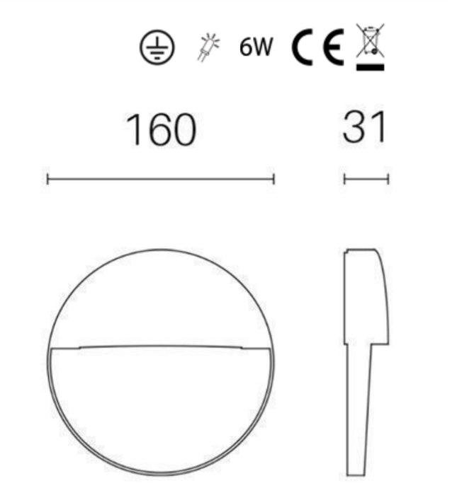 Sovil Applique Segna Passo LED 6W Luce Naturale 4000K per Illuminazione Interna Sovil
