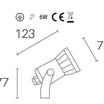 Sovil Faretto LED 6W Illuminazione a Luce Neutra per Interni ed Esterni