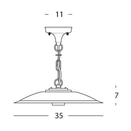 Lampada Da Soffitto Grande Lampadario Con Catena Sospensione E27 Nero 25 W Sovil