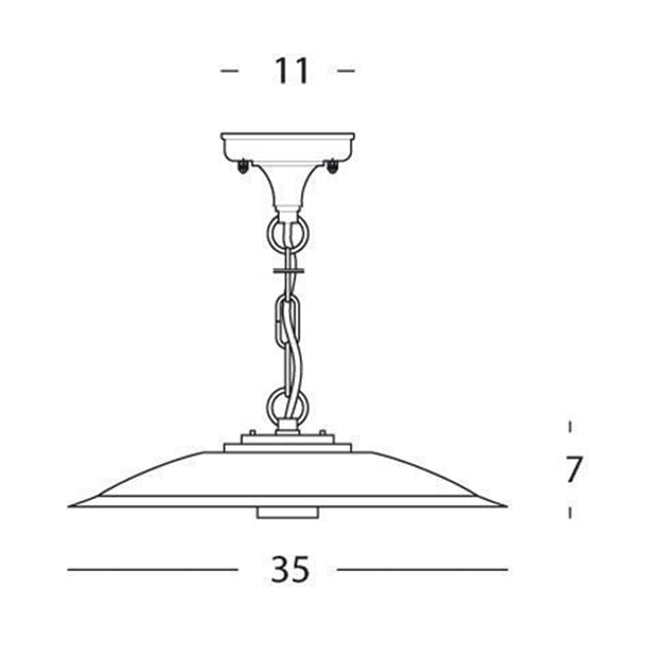 Lampada Da Soffitto Grande Lampadario Con Catena Sospensione E27 Nero 25 W Sovil