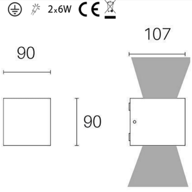 Sovil Applique 6W+6W Led 4000K