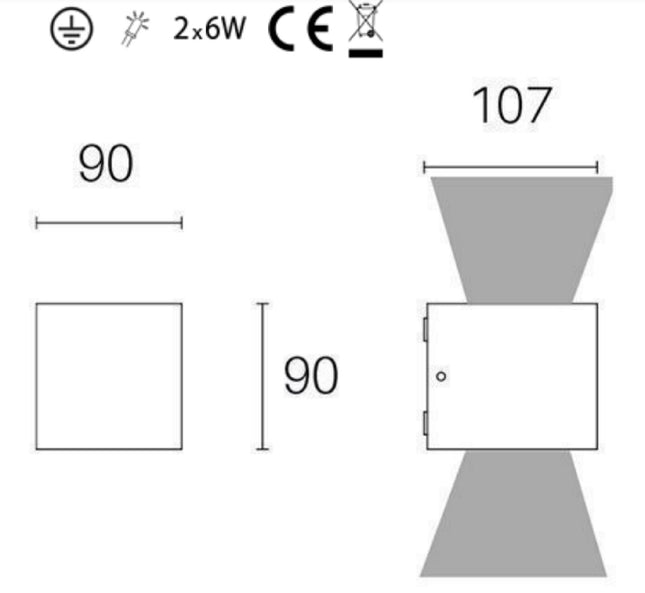 Sovil Applique LED 12W 4000K Lampada da Parete Illuminazione Interna Moderno Sovil