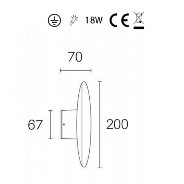 Sovil Applique 18W Led 4000K