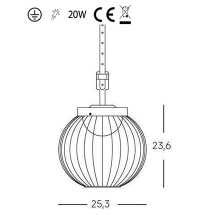 Sovil Lampada Sospensione 20W Led 4000K