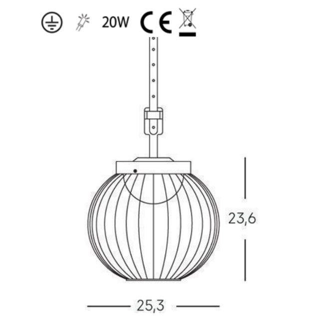Sovil Lampada Sospensione 20W Led 4000K