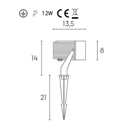 Sovil Faretto Con Picchetto Led 4000K Linea Ciak e Linea Tube Efficienza Luminosità Sovil