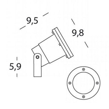 Faro Luce Faretto Illuminazione Direzionabile Da Giardino Esterni Gu10 50 W