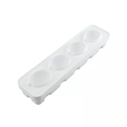 Silikomart Stampo in Silicone Limone 120 – 4 Monoporzioni 3D da 120 ml con Supporto in Plastica Bianco, 8,8x6,1x4,4 cm, Made in Italy Silikomart