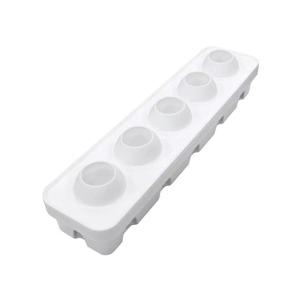 Silikomart Stampo in Silicone Nocciola 125 – 5 Monoporzioni 3D da 125 ml con Supporto in Plastica Bianco, 5,9x5,9x6,2 cm, Made in Italy Silikomart