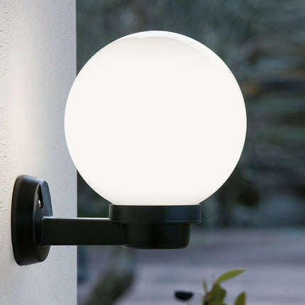 Faretto Lampioncino Opaca Ø25Mm Faro Luce Led Testa Palo Ø60Mm E27 Nero 60W