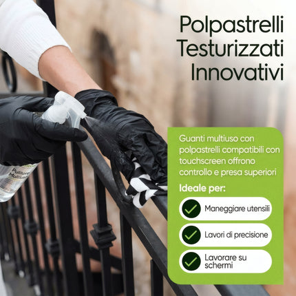 Guanti in Nitrile Neri Premium Senza Polvere - Monouso, Latex Free (100/300/600pz) D&D Casalinghi
