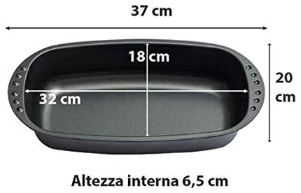 Stampo Pane Fatto In Casa Antiaderente Teglia Rettangolare 37X20X7H Formina Per Brioche Decora