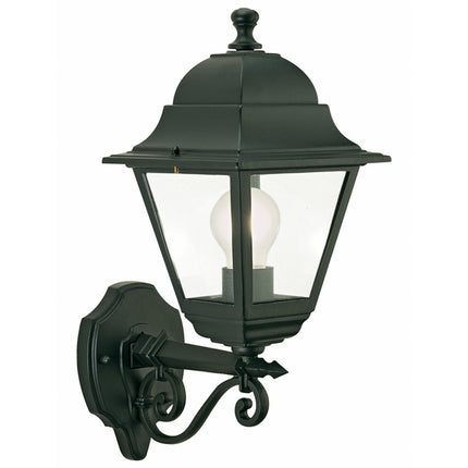 Sovil Applique Media In Alto E27 Lampada Lanterna Design Elegante per Arredo Interno Nero Sovil