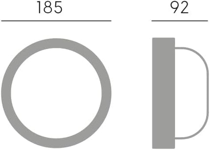 Applique ECHO TONDA in Resina E27 – Bianca o Nera, IP44 e Antiurto IK07! Sovil