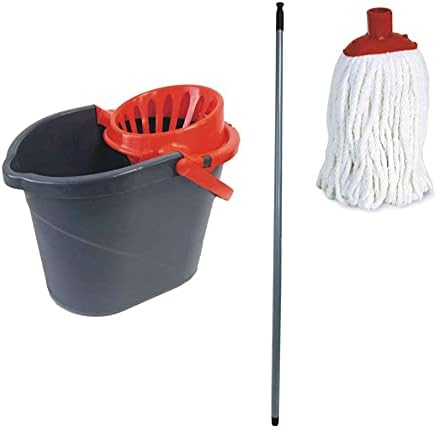 Ecoplast Set Pulizia: Secchio Ovale, Strizzamop, Mop E Manico