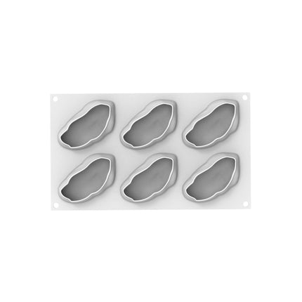 Silikomart Stampo Silicone Pistacchio 120 Frutta Realistica – 6 Monoporzioni con Cutter per Dessert Moderni Silikomart