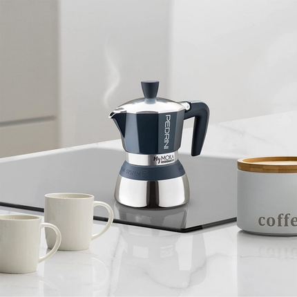 Caffettiera My Moka per Induzione con Fascia Silicone Tortor Caffè, Vari Misure Disponibili