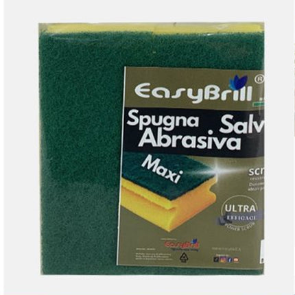 EasyBrill Spugna Abrasiva Salvadita Maxi | Set 2 Pezzi per Pentole e Piatti EasyBrill