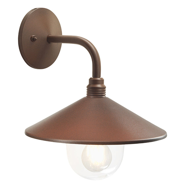 Sovil Applique Contemporanea In Basso Lampada Lanterna Metallo Con Led Integrato Corten Sovil