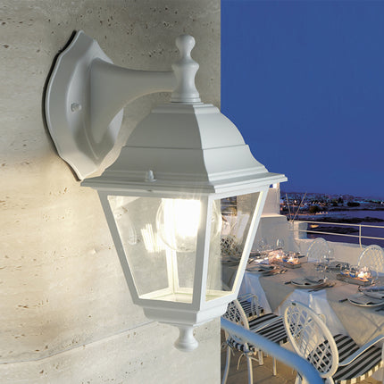 Sovil Applique Lanterna Lampada a Parete Discendente in Alluminio Verniciato con Classe IP43
